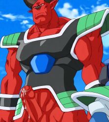 alien balls dragon_ball edit edited editfag erection genitals male male_only penis red_body retracted_foreskin screencap screenshot screenshot_edit shisami uncut