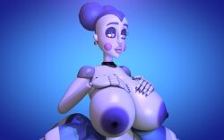 3d 3d_(artwork) 3d_model ballora ballora_(fnafsl) ballora_(spiderjunior10) big_breasts blue_hair five_nights_at_freddy's five_nights_at_freddy's:_sister_location fnaf scottgames sister_location solo spiderjunior10 white_skin