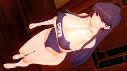 1girls 3d barefoot big_thighs black_eyes black_hair busty female female_only koikatsu komi-san_wa_komyushou_desu komi_shouko long_hair looking_at_viewer netorare ntr pepper_box prostitution solo solo_female staring_at_viewer thick_thighs thighs voluptuous