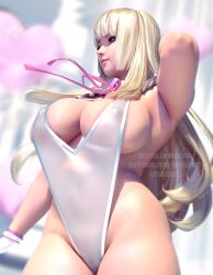 1girls 2022 alternate_body_type alternate_breast_size armpits artnip blonde blonde_female blonde_hair breasts curvy emilie_de_rochefort female female_only highleg_leotard hips huge_breasts leotard light-skinned_female light_skin long_hair platinum_blonde skimpy_bikini tekken thick_thighs thighs voluptuous watermark white_leotard wide_hips