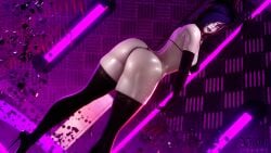 3d curvy_female huge_ass huge_breasts league_of_legends morgana nillin_(artist) stockings thick_ass thick_thighs wet