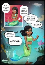 bladder comic flat_chest flat_chested mermaid mermaid_tail mi'ara mi’ara need_to_pee omorashi original phinci underwater