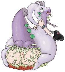 1girls 1monster ahe_gao anus arms_around_neck balls balls_deep cartonmilk clothing cum cum_in_pussy cum_inside cum_on_body excessive_cum eyes_rolling_back female female_penetrated generation_6_pokemon goodra human human_penetrated interspecies legs_up male male/female male_penetrating male_penetrating_female male_pokemon/female_human mating_press pokemon pokemon_(species) pokemon_xy pokephilia serena_(pokemon) sex size_difference sweat tongue_out vagina vaginal_penetration