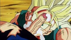 balls boner cum cum_in_mouth cum_on_face dragon_ball drawfag edit edited editfag erection gay genitals male male_only penis retracted_foreskin screencap screenshot screenshot_edit trunks_briefs uncut unknown_artist vegeta yaoi