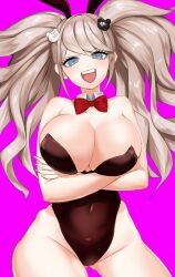 breasts bunny_ears bunny_girl bunnysuit danganronpa danganronpa:_trigger_happy_havoc danganronpa_1 female_only junko_enoshima large_breasts nidoneane skimpy_clothes smooth_skin thick_thighs thighs