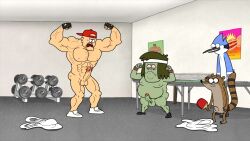 balls drawfag drawthread_request edit edited editfag erection genitals male male_only mordecai_(regular_show) muscle_man muscle_man_(regular_show) penis regular_show retracted_foreskin rigby screencap screenshot screenshot_edit uncut unknown_artist unknown_character