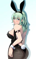 1girls alternate_costume ass ass_focus bunny_ears bunny_girl bunny_tail bunnysuit byleth_(fire_emblem) byleth_(fire_emblem)_(female) enlightened_byleth_(female) fire_emblem fire_emblem:_three_houses kinkuri nintendo