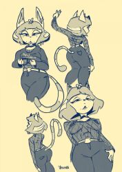 animal_crossing ankha ankha_(animal_crossing) anthro ass bbravaa big_ass cat_ears feline fishnet_shirt fishnets furry hoodie looking_down nintendo pants pierced_ears pierced_nipples piercing piercings stripping sweater tail taking_clothes_off