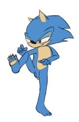 absurd_res alpha_channel anthro balls blue_body blue_fur clothing digital_media_(artwork) eulipotyphlan footwear fur genitals green_eyes hair hedgehog hi_res male mammal nate_foster nude penis sega smile solo sonic_(series) sonic_the_hedgehog sonic_the_hedgehog_(series) video_games