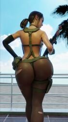 1girls 3d 4k big_ass brown_hair chumb3d clothed curvy female_focus gun looking_at_viewer metal_gear_solid metal_gear_solid_v pantyhose quiet_(metal_gear) sniper sniper_rifle stefanie_joosten tactical_gear thick_ass thick_thighs weapon