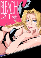 1girls alternate_hair_color bare_arms bare_breasts bare_chest bare_legs bare_midriff bare_shoulders bare_thighs big_breasts bikini bleach blonde_female blonde_hair blue_eyes breasts busty cleavage commentary copyright_name cowboy_hat dated female female_only fully_clothed hat headwear huge_breasts legs_together licking licking_fingers long_hair looking_at_viewer lovelesslover00 lying matsumoto_rangiku midriff mole mole_under_mouth nail_polish naughty naughty_face naughty_smile on_side pink_background plain_background revealing_swimsuit seductive seductive_eyes seductive_look seductive_mouth seductive_pose seductive_smile shiny shiny_hair shiny_skin simple_background solo solo_female solo_focus swimsuit text thick_thighs wristband