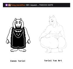 1girls 2d big_ass big_breasts breasts broly_culo bubble_butt english_text female female_only huge_ass humor meme sirartwork tagme text toriel undertale undertale_(series)