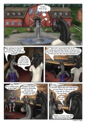 brushfire clarice comic english_text equid equine female hi_res horse mammal page_1 spin-off_comic suid suina the_stable warthog