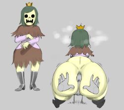 adventure_time ass_focus assjob bent_over big_ass big_butt boots butt_focus buttjob covered_buttjob crown female hot_dogging no_eyes no_panties rawhell skeleton skeleton_princess wide_hips