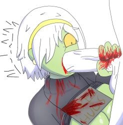 artist_request blood blowjob dead_ahead eating_penis female free_hugs free_hugs_(dead_ahead) green_skin male necrophilia source_request tagme zombie zombie_girl