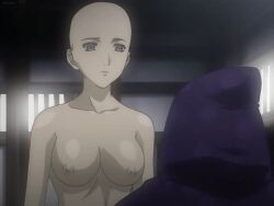 00s 2000s 2007 2008 2d animated aroused bald bald_female breast_grab breast_squeeze breasts female gif grabbing grabbing_breasts hentai kimono male male/female male_on_female media_bank_(company) ooedo_shijyuuhatte submissive submissive_female