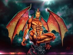 boner dragon dragon_boy erect_penis erection hard_on male male_only marcus_(raimundo_dragoon) milkypeach232 muscles muscular muscular_male twitter_user_oc wings