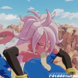 1boy 3d 69 69_position android_21 blowjob deep_blowjob dragon_ball dragon_ball_fighterz dragon_ball_z fellatio female majin_android_21 nude_female oral oral_sex partially_nude_male penis petite pink_skin potbuster45 straight tail testicles throat_fuck vegeta