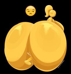 2d anal_sex ass big_ass big_breasts black_background breasts emoji emoji_(race) gigantic_ass huge_ass hyper hyper_ass ponytail small_penis_humiliation tasteofchoklit thick_ass tiny_penis unamused yellow-skinned_female yellow_body yellow_skin