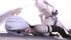 1boy 1girls 3d anal anal_penetration android animated beauty_mark blindfold boots breasts broken_rape_victim defeated defeated_heroine dnnsfw drooling duo emotionless expressionless gloves mole_under_mouth mp4 nier:_automata nier_(series) penetration penis rape sex shorter_than_30_seconds small_penis sound source_filmmaker straight sword tagme thighhighs video wet_skin white_hair yorha_9s yorha_a2