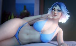 abs big_breasts big_thighs bra fuxxi3d laying_on_side lightrider_(fortnite) lying_on_side panties perfect_body perfect_boobs perfect_legs perfect_thighs posing thick_thighs