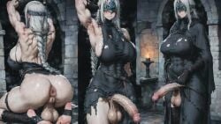 ai_generated animated armpit dark_souls_3 feet fire_keeper futanari futasoles sweat tagme video