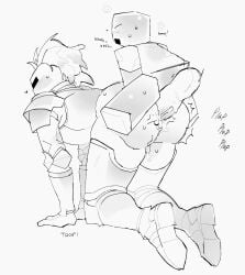 2025 2boys anal_sex armor armored_male artist_name ass averythemayo balls bara big_ass bigger_penetrated blocky_anatomy blocky_body blush boots bottomless cum d3rlord3 english_text fully_clothed gay gay_anal greyscale hawaiian_shirt helmet large_penis male male/male male_only male_penetrated male_penetrating male_penetrating_male mask masked masked_male minecraft minecraft_arg on_all_fours pantless plap sandals scrotum searching_for_a_world_that_doesnt_exist self_upload size_difference slime slime_boy small_dom_big_sub small_top_big_bottom smaller_male smaller_penetrating sweat sweat_drop testicles text toari unseen_male_face yaoi