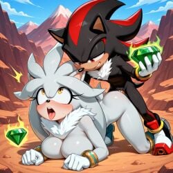 1boy 1boy1girl 1girls ai_generated female male male/female pixai rule_63 shadow_the_hedgehog silver_the_hedgehog silverknight395 sonic_(series) sonic_the_hedgehog_(series) tagme