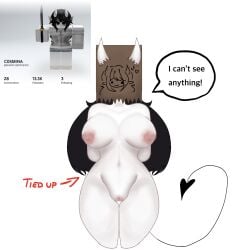 anus bag bag_over_head beautiful big_breasts box breasts cosmina_the_succubus covered_eyes cute cute_face cutie demon demon_girl demon_horns demon_tail feet female free_use hourglass_figure hourglass_figured_female kidnapped legs_spread looking_at_viewer naked naked_female pink_pussy pretty_face pretty_girl pussy sexy sexy_body sexy_pose socks socks_only solo standing succubus tied tied_up tits_out uncensored white_skin young younger_female