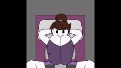 animated arms_behind_head audible_ejaculation audible_internal_cumshot audible_throbbing beat_banger beat_banger_no_music big_breasts breasts breathing brown_hair cum cum_from_oral cum_in_mouth cum_in_throat cum_inside female heartbeat jaiden jaiden_animations longer_than_10_seconds mob_face nipple_bulge paizuri panting pillarbox ponytail rigid3d_sfx scarecorrode shorter_than_30_seconds shorts sound sound_edit sound_effects sound_freak_man sports_bra sportswear straddling straddling_paizuri sweat sweatdrop tagme video
