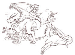 ass_up cum cum_drip cynder dragon female feral from_behind male malefor monochrome pussy scalie sex size_difference sketch smoke spyro spyro_the_dragon straight tight_fit wings zonoya