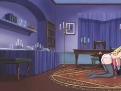 00s 1girls 2001 animated animated ass ass_focus ass_peek bedroom between_legs bible_black bible_black_night_of_the_walpulgiss blonde_hair bottomless brown_hair closed_eyes clothed_sex clothes_lift curtains faceless faceless_female facing_away fellatio female from_behind huge_ass long_hair minase_taki necktie on_bed oral panties partially_undressed ponytail saeki_kaori shirt sitting skirt skirt_lift tagme thighhighs underwear very_long_hair white_panties window