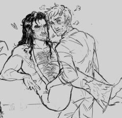 chest_hair dispatch_(game) flambae gay hairy hairy_chest heart heart_symbol male male_only robert_robertson senji223 suggestive