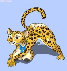 1girls ass big_ass big_breasts big_butt big_nipples big_thighs breasts brown_eyes busty busty_female dreamworks feline female female_focus female_only fur gia_the_jaguar huge_ass huge_breasts jaguar looking_at_viewer madagascar_(series) madagascar_3_europe&#039;s_most_wanted mammal necklace nipples sexy sexy_body sexy_pose smile tagme tail thighs unknowndraw6798 yellow_fur