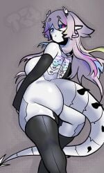 1girls :t android android_girl big_butt curvy female girl looking_back robot robot_girl thesleepdeprived thick thick_thighs yoitsteaomg