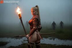 ai_generated amazon ass blonde_female blonde_hair diablo diablo_(character) diablo_2 female female_armor female_human medieval tagme video