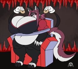 bbw big_breasts breasts cleavage female furry huge_breasts mad_n_evil overweight sketch tagme thick_thighs weight_gain wide_hips