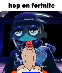 animated anthro balls beanie big_balls big_penis bodily_fluids canid canine clothed clothing duo epic_games felid feline fellatio female fortnite fox genitals hat headgear headwear hoodie hop_on_(meme) impact impact_effect low_res male male/female mammal meow_skulls oral pantsless pantsless_anthro penile penis rotoscoping saliva sex soups_(superiorfox) star superiorfox topwear