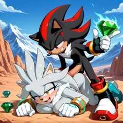 1boy 1boy1girl 1girls ai_generated female male male/female pixai rule_63 shadow_the_hedgehog silver_the_hedgehog silverknight395 sonic_(series) tagme