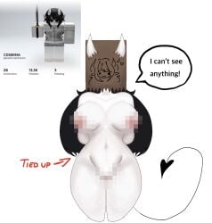 anus bag bag_over_head beautiful big_breasts box breasts cosmina_the_succubus covered_eyes cute cute_face cutie demon demon_girl demon_horns demon_tail feet female free_use hourglass_figure hourglass_figured_female kidnapped legs_spread looking_at_viewer naked naked_female pink_pussy pretty_face pretty_girl pussy sexy sexy_body sexy_pose socks socks_only solo standing succubus tied tied_up tits_out uncensored white_skin young younger_female