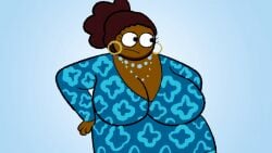 animated bertha big_breasts breasts color colored confused.com dark-skinned_female earrings female flashing flashing_breasts gif jaysonguzman567 necklace tagme undressing