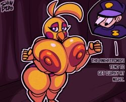 animated beak big_ass derocrossh five_nights_at_freddy's five_nights_at_freddy's_2 gif human jiggling_breasts seduction_techniques toy_chica_(fnaf)