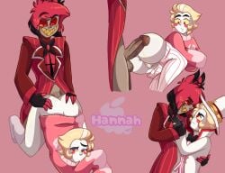 alastor_(hazbin_hotel) anal_sex big_ass big_penis gay gay_sex h4nnah_ hazbin_hotel lucifer_morningstar_(hazbin_hotel) radioapple red_hair twink white_body yaoi yellow_hair