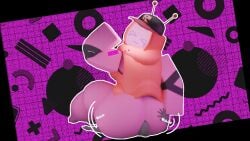 1girls anonymous_character antenna_wire antennae arm_raised baseball_cap black_background blocky_anatomy blocky_body cap cat_mouth circle cross face_sitting fat_ass forsaken_(roblox) giggling gray_skinned_male grey_skin grey_skinned_male grid_background halftone_background halftone_dots hand_near_face hat holding_hand hoodie_only lines mischevious motion_lines naptimetonight onomatopoeia pink_lighting pink_skin pink_skinned_female purple_background red_hoodie rings roblox roblox_game roblox_logo robloxian shapes sitting_on_face square squiggly_lines thick_thighs triangle tv_head tv_head_robot veeronica