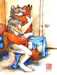 canine fox fur furry furry_only gay java male no_humans penetration wolf