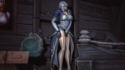 3d blizzard_entertainment clothed clothed_female clothing dress dressed dressing female female_focus female_human female_only human jaina_proudmoore legs legwear mage nylon_stockings nylons pantyhose pantyhose_feet shiny_thighs sorceress stockings teejay_x tights twitter_username world_of_warcraft