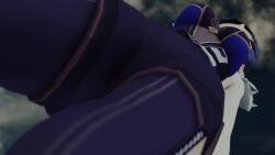 1girls 3d animated ass ass_shake bare_shoulders blue_hair bodysuit breasts female from_above from_behind from_below genshin_impact gloves huge_ass jiggle kishi pants short_hair solo thick_thighs twerking video webm yelan_(genshin_impact)