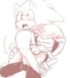 2boys ahegao animal_ears anthro anthro_on_anthro anthro_penetrated anthro_penetrating anthro_penetrating_anthro anthromorph balls cartoony cuntboy erection femboy gay intersex male male_only mighty_the_armadillo monochrome penis pussy sex sketch sonic_(series) sonic_the_hedgehog sonic_the_hedgehog_(series) teasing tongue tongue_out vagina