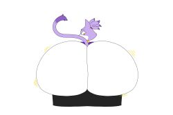 big_ass blaze_the_cat bubble_butt ectofish plain_background purple_fur sega sonic_(series) sonic_the_hedgehog_(series) white_background