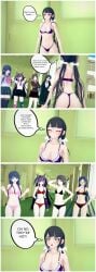 3d ass blush bra breasts chabashira_tenko cleavage danganronpa danganronpa_2:_goodbye_despair danganronpa_v3 embarrassed embarrassed_underwear_female euf female female_focus female_only humiliation imagination knockwolf koikatsu maizono_sayaka mioda_ibuki mukuro_ikusaba panties shirogane_tsumugi smooth_skin spongebob_reference thick_thighs thighs underwear_only